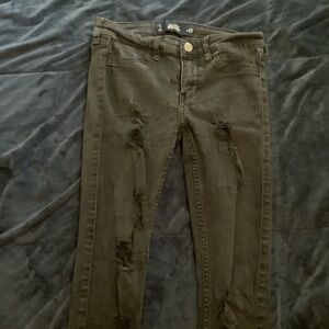 Hollister Black Distressed Skinny Jeans